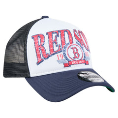 MLB Boston Red Sox New Era Distressed 9FORTY A-Frame Adjustable Trucker Hat