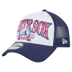 MLB Chicago White Sox New Era Distressed 9FORTY A-Frame Adjustable Trucker Hat