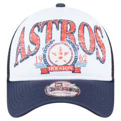 MLB Houston Astros New Era Distressed 9FORTY A-Frame Adjustable Trucker Hat