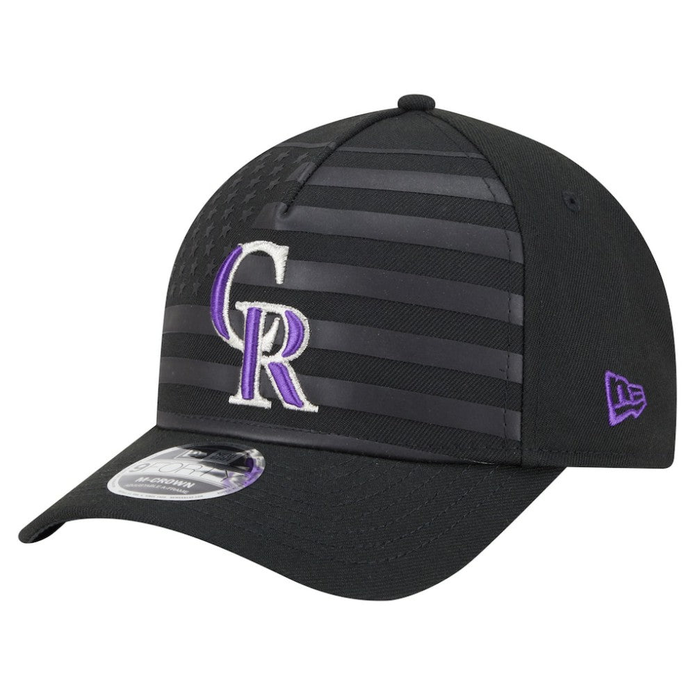 MLB Colorado Rockies New Era American Flag 9FORTY M-Crown A-Frame Adjustable Hat