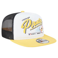 MLB Pittsburgh Pirates New Era Retro Script Trucker 9FIFTY Snapback Hat