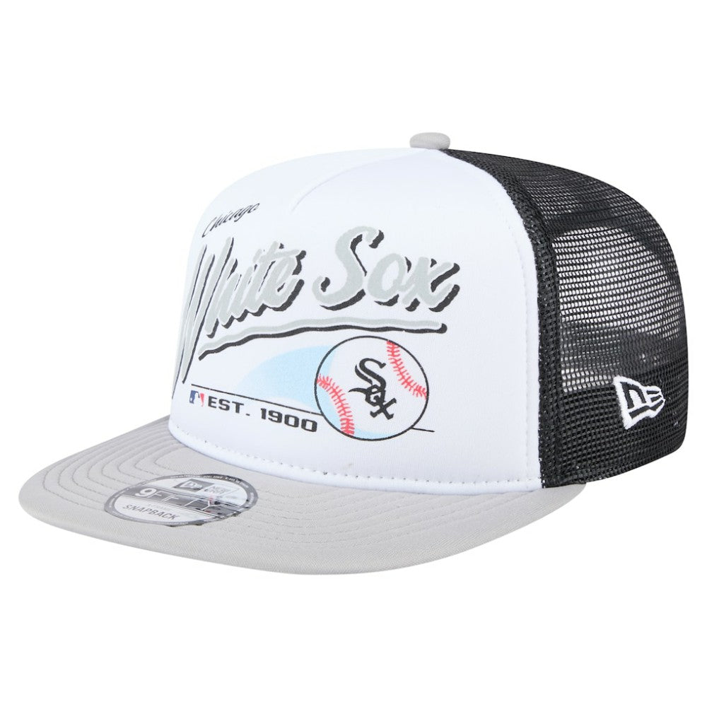 MLB Chicago White Sox New Era Retro Script Trucker 9FIFTY Snapback Hat