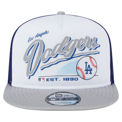 MLB Los Angeles Dodgers New Era Retro Script Trucker 9FIFTY Snapback Hat