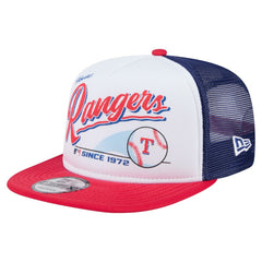 MLB Texas Rangers New Era Retro Script Trucker 9FIFTY Snapback Hat