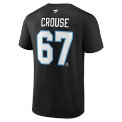 NHL Black Lawson Crouse Utah Mammoth Fanatics Authentic Stack Name & Number T-Shirt
