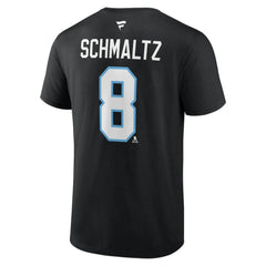 NHL Black Nick Schmaltz Utah Mammoth Fanatics Authentic Stack Name & Number T-Shirt