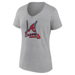 MLB Atlanta Braves Women's Fastball V-Neck T-Shirt