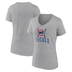 MLB Chicago Cubs Women's Fastball V-Neck T-Shirt