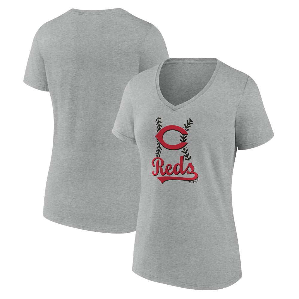 MLB Cincinnati Reds Women's Fastball V-Neck T-Shirt