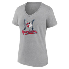 MLB Cleveland Guardians Women's Fastball V-Neck T-Shirt