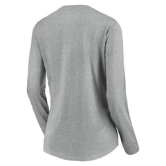 MLB Cincinnati Reds Women's Evanston Stencil Long Sleeve V-Neck T-Shirt