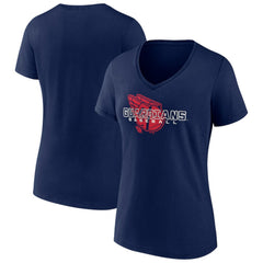 MLB Cleveland Guardians Women's Stellar V-Neck T-Shirt