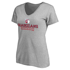 MLB Cleveland Guardians Women's Evanston Stencil V-Neck T-Shirt