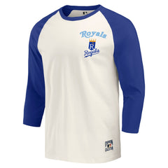 MLB Kansas City Royals Darius Rucker Collection by Fanatics Cooperstown Collection Raglan 3/4-Sleeve T-Shirt