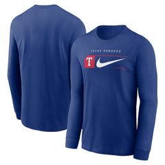 MLB Texas Rangers Nike Local Logo Swoosh Lockup Long Sleeve T-Shirt