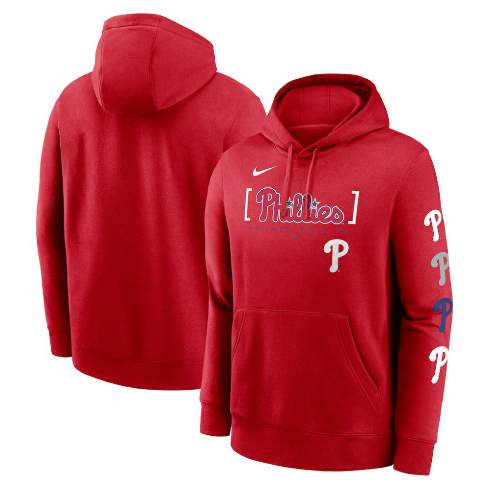 MLB Philadelphia Phillies Nike Club Stack Pullover Hoodie
