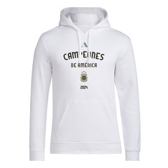 Argentina National Team 2024 Copa America Champions Pullover Hoodie - Adidas White