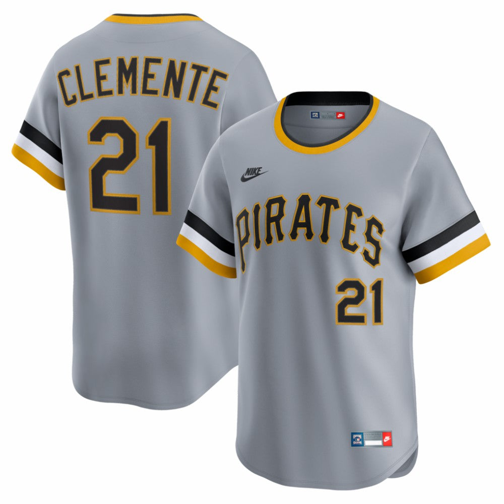 MLB Roberto Clemente Pittsburgh Pirates Nike Throwback Cooperstown Collection Limited Jersey