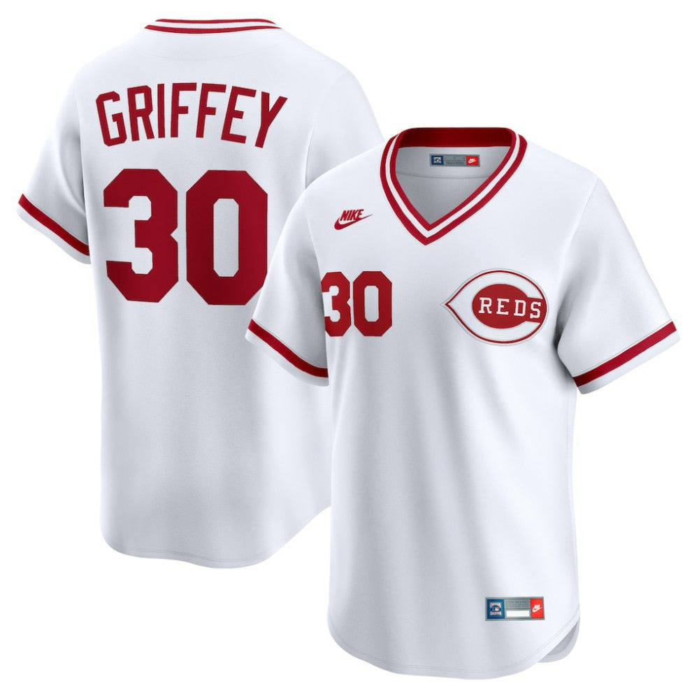 MLB Ken Griffey Cincinnati Reds Nike Throwback Cooperstown Collection Limited Jersey