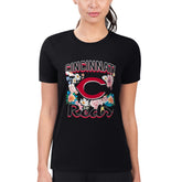 MLB Cincinnati Reds G-III 4Her by Carl Banks Women's Super-Slim Fit Lightweight Flowers Graphic T-Shirt