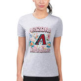 MLB Arizona Diamondbacks G-III 4Her by Carl Banks Women's Super-Slim Fit Lightweight Flowers Graphic T-Shirt