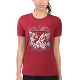 MLB Atlanta Braves G-III 4Her by Carl Banks Women's Super-Slim Fit Lightweight Flowers Graphic T-Shirt