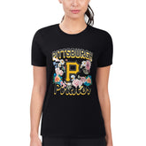 MLB Pittsburgh Pirates G-III 4Her by Carl Banks Women's Super-Slim Fit Lightweight Flowers Graphic T-Shirt