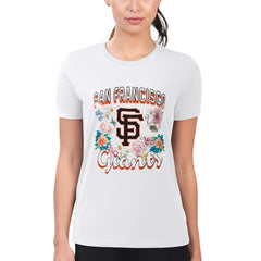 MLB San Francisco Giants G-III 4Her by Carl Banks Women's Super-Slim Fit Lightweight Flowers Graphic T-Shirt