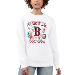 MLB Boston Red Sox G-III 4Her by Carl Banks Women's Flowers Graphic Pullover Sweatshirt