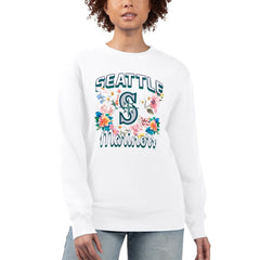 MLB Seattle Mariners G-III 4Her by Carl Banks Women's Flowers Graphic Pullover Sweatshirt