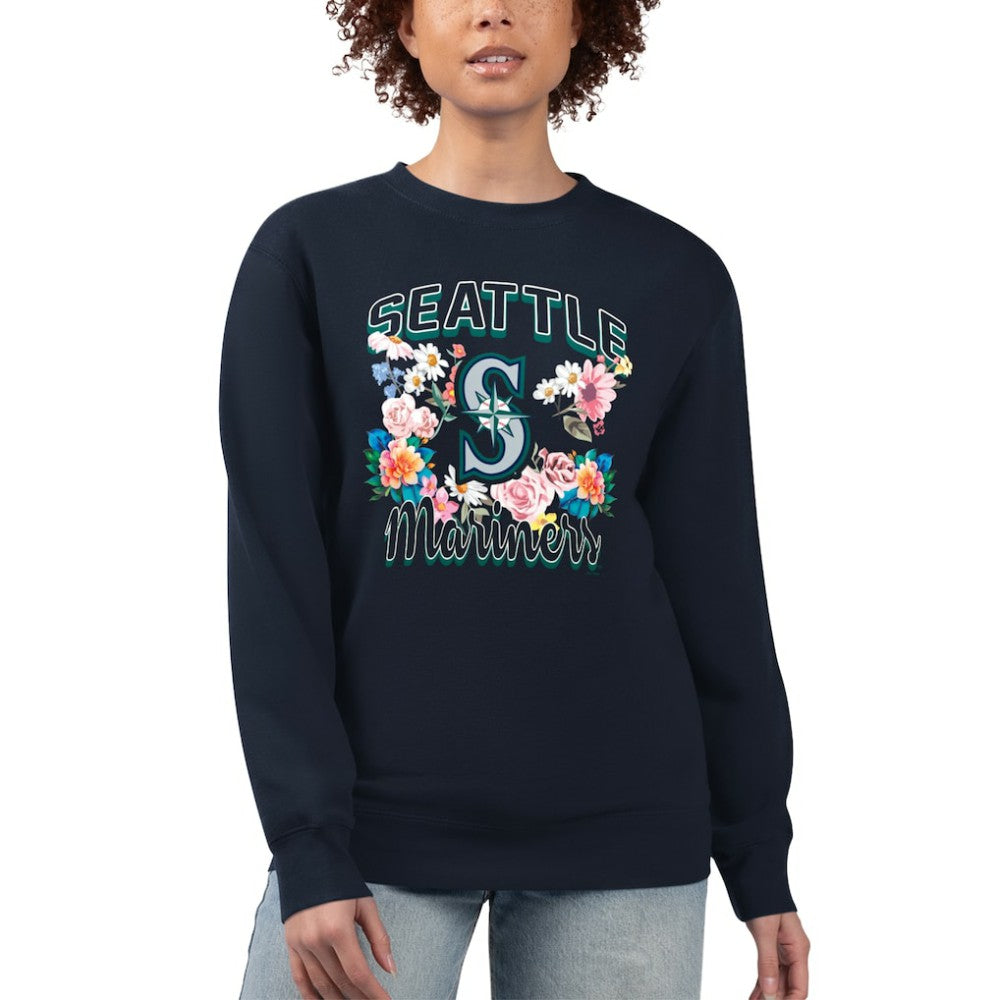 MLB Seattle Mariners G-III 4Her by Carl Banks Women's Flowers Graphic Pullover Sweatshirt