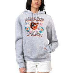 MLB Baltimore Orioles G-III 4Her by Carl Banks Women's Flowers Graphic Pullover Hoodie