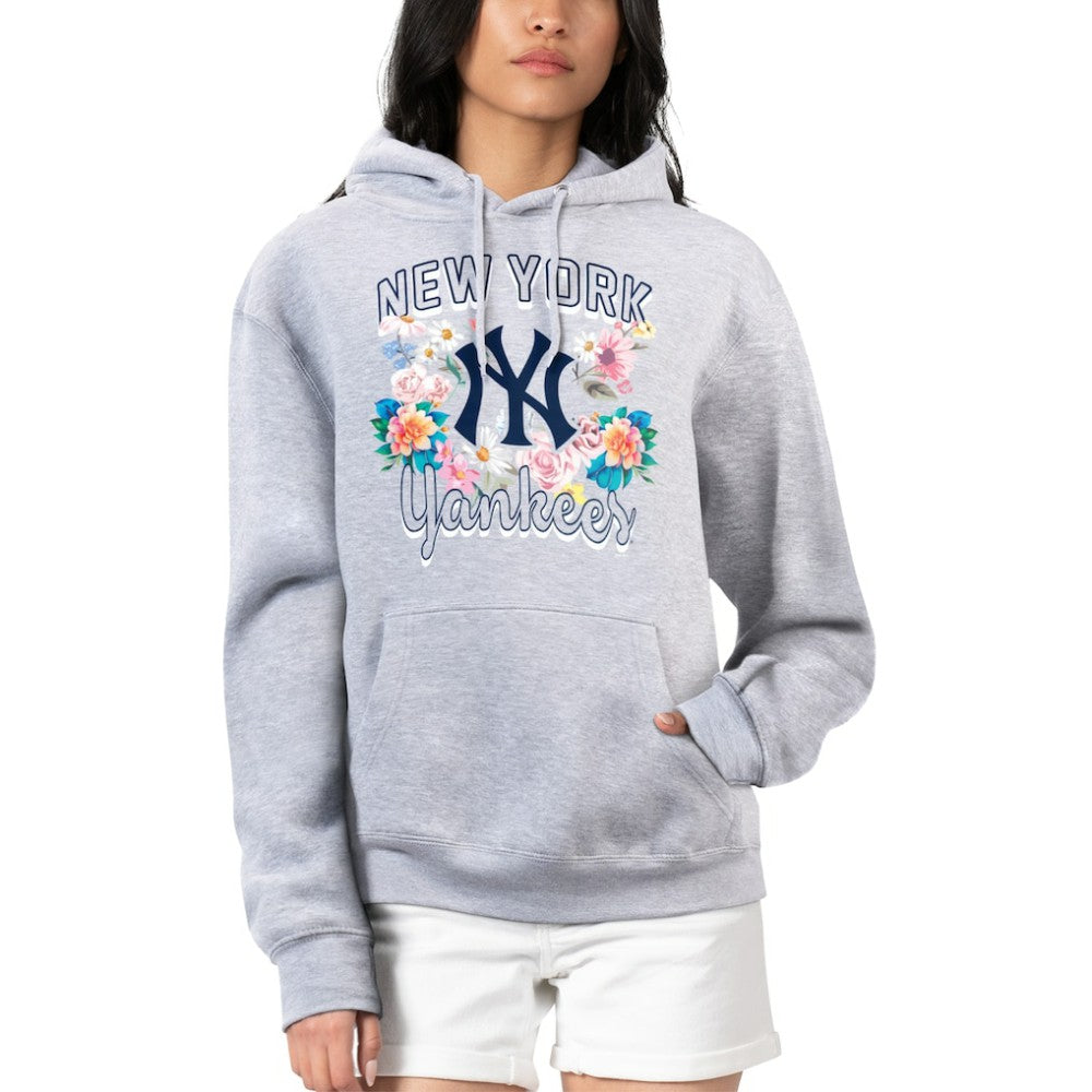 MLB New York Yankees G-III 4Her by Carl Banks Women's Flowers Graphic Pullover Hoodie