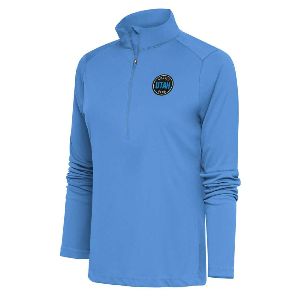 NHL Light Blue Utah Mammoth Antigua Women's Tribute Half-Zip Pullover Top