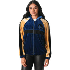 NBA Golden State Warriors The Wild Collective Women's Velour Full-Zip Track Jacket Hoodie sale