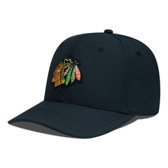 NHL Black Chicago Blackhawks Levelwear Rise Flex Hat