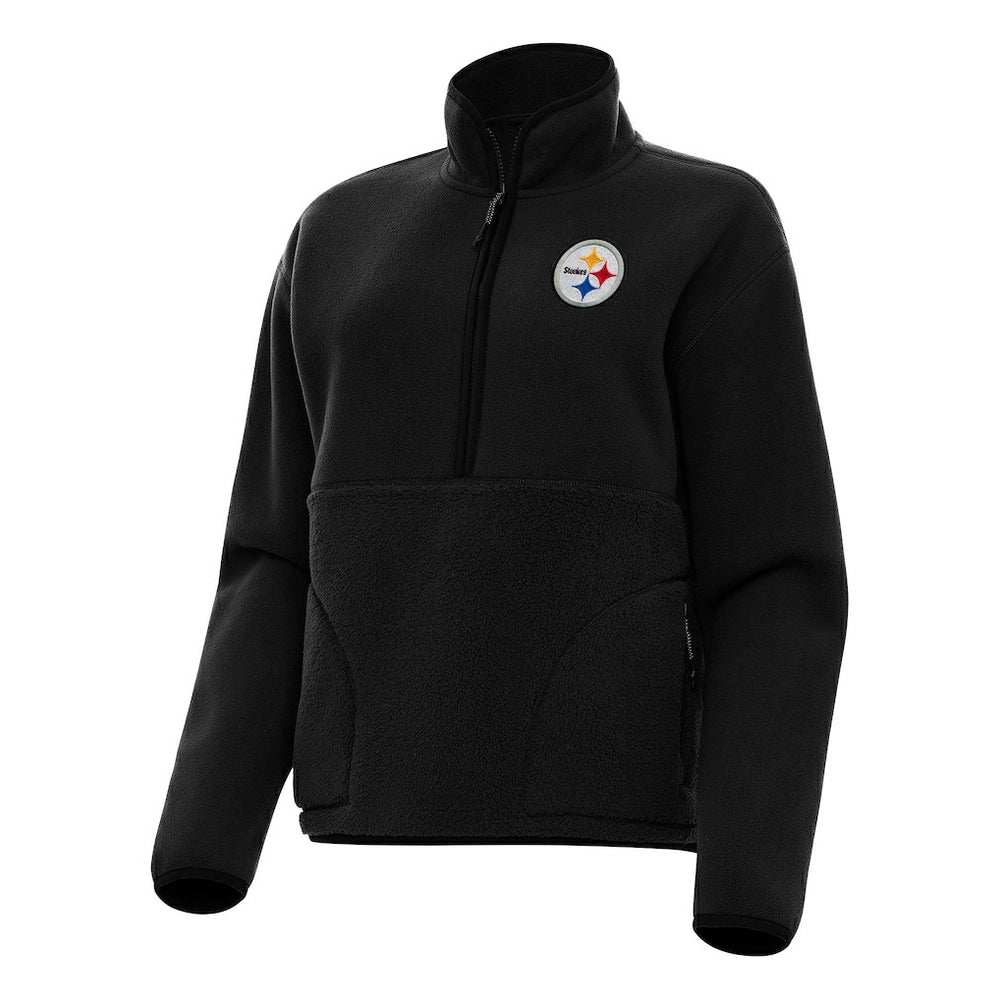 Antigua Women's Figure Half-Zip Sweatshirt - Pittsburgh Steelers