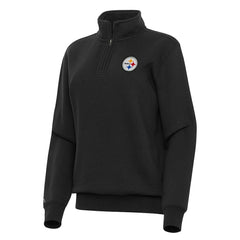 Antigua Women's Victory Quarter-Zip Top - Pittsburgh Steelers