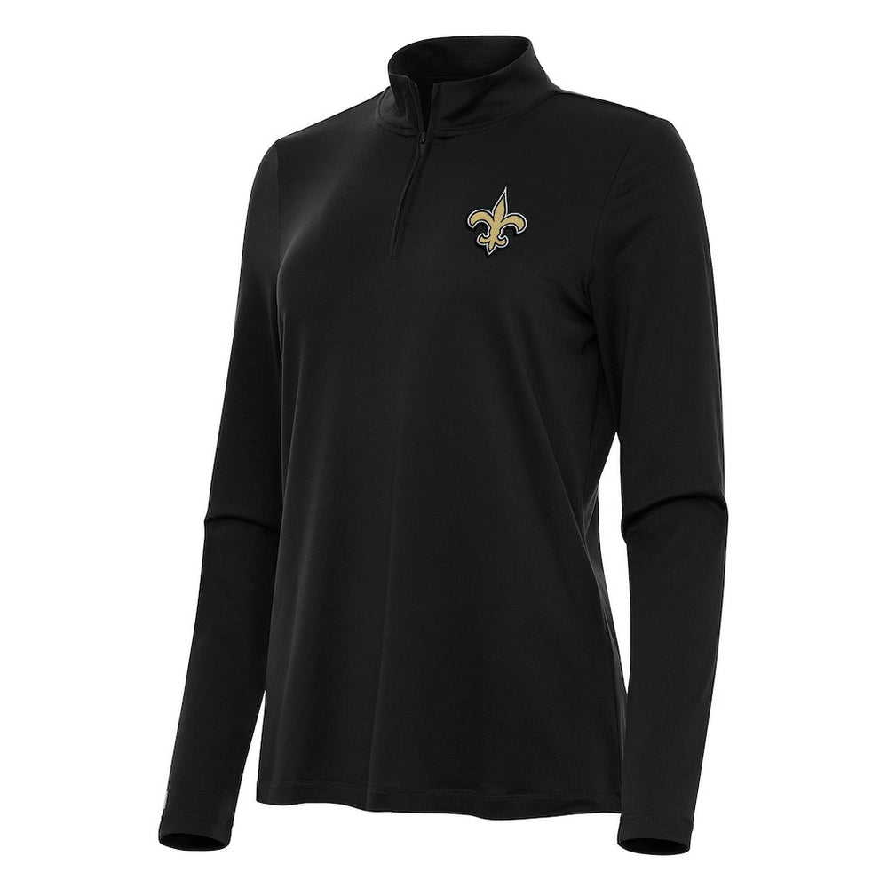 Antigua Women's Reprocess Quarter-Zip Top - New Orleans Saints