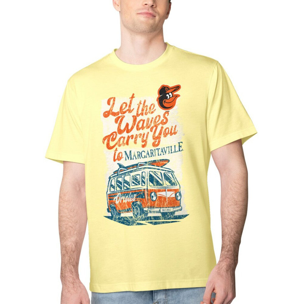 MLB Baltimore Orioles Margaritaville Bus Waves Graphic T-Shirt