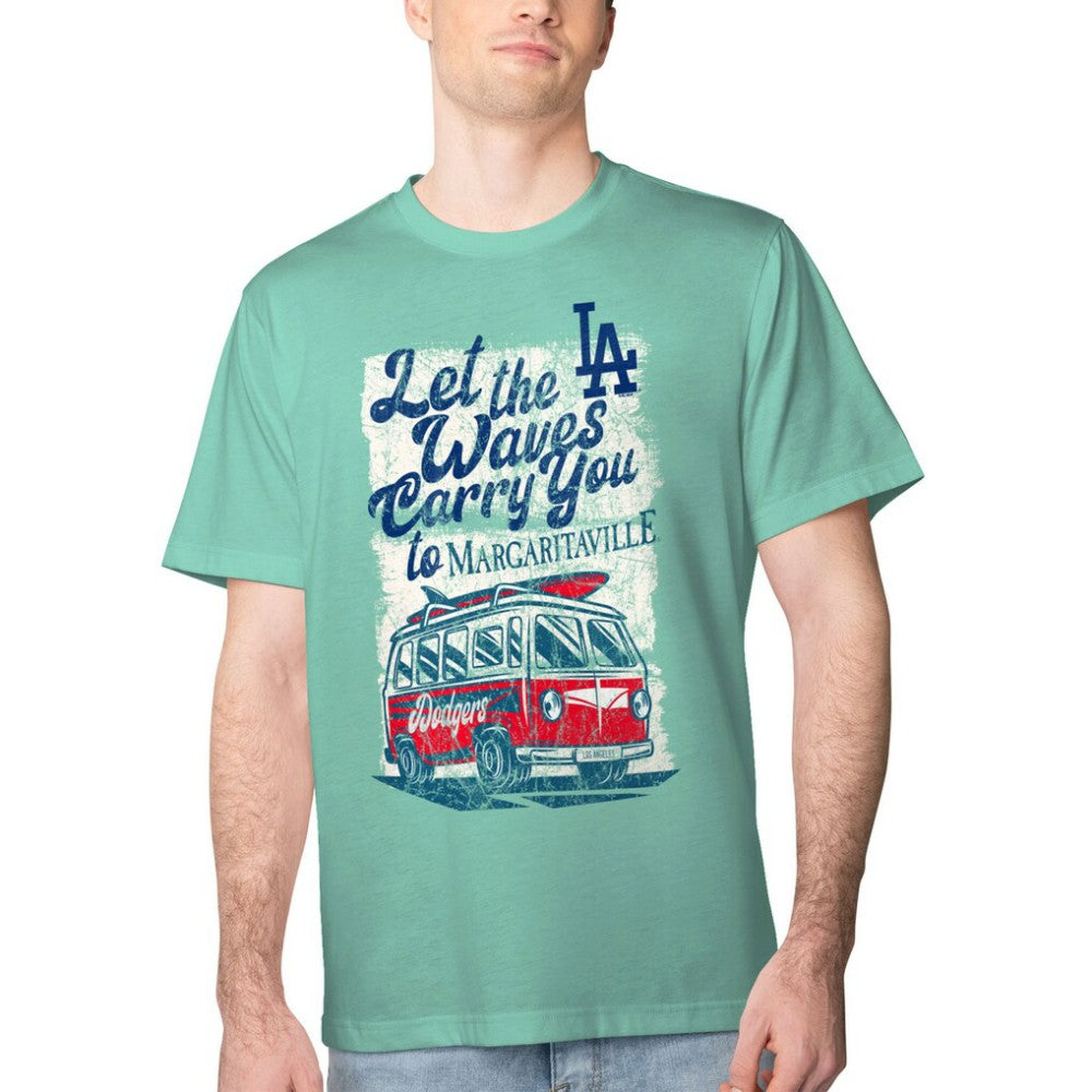 MLB Los Angeles Dodgers Margaritaville Bus Waves Graphic T-Shirt
