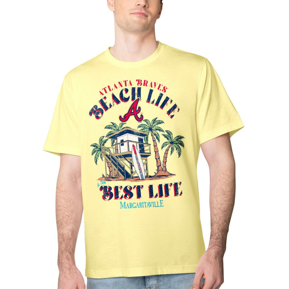 MLB Atlanta Braves Margaritaville Beach Hut Graphic T-Shirt
