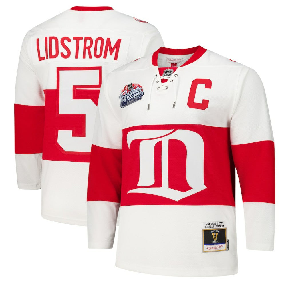 NHL White Nicklas Lidstrom Detroit Red Wings 2008-09 Power Play Jersey