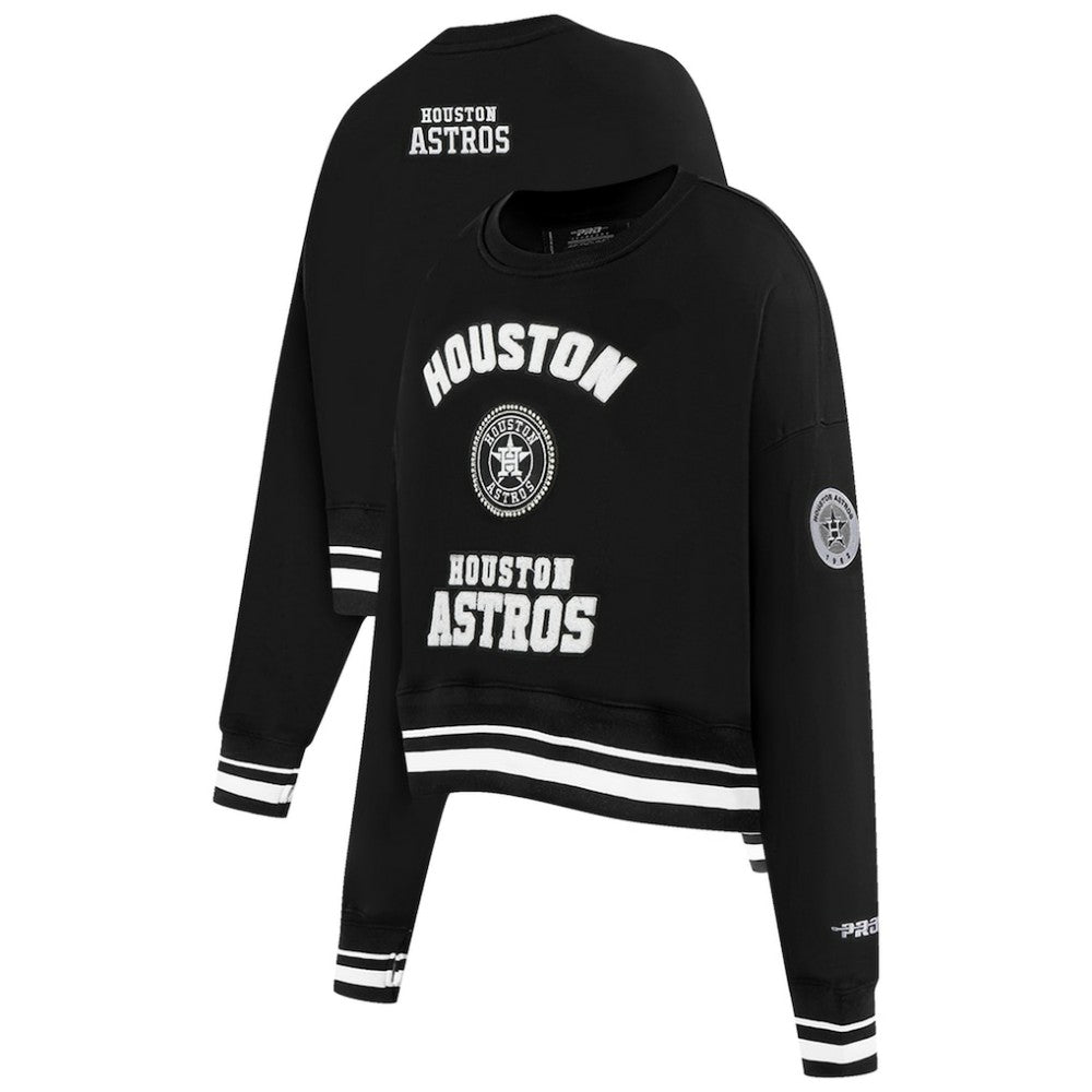 MLB Houston Astros Pro Standard Women's Pearl Cropped Pullover Sweatshirt