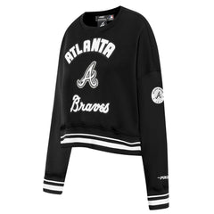 MLB Atlanta Braves Pro Standard Women's Pearl Cropped Pullover Sweatshirt