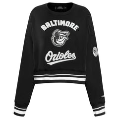 MLB Baltimore Orioles Pro Standard Women's Pearl Cropped Pullover Sweatshirt