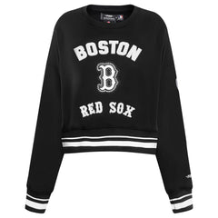 MLB Boston Red Sox Pro Standard Women's Pearl Cropped Pullover Sweatshirt