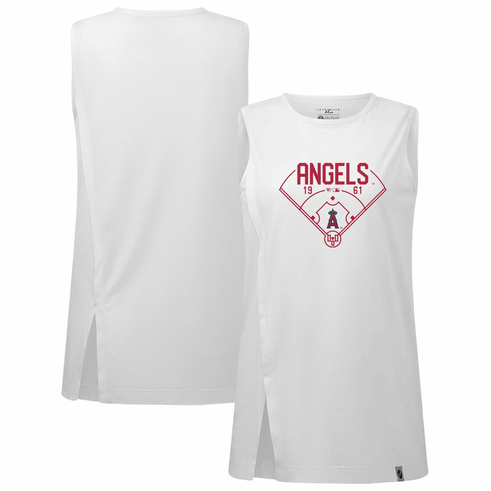 MLB Los Angeles Angels Levelwear Women's Influx Home Field Tank Top