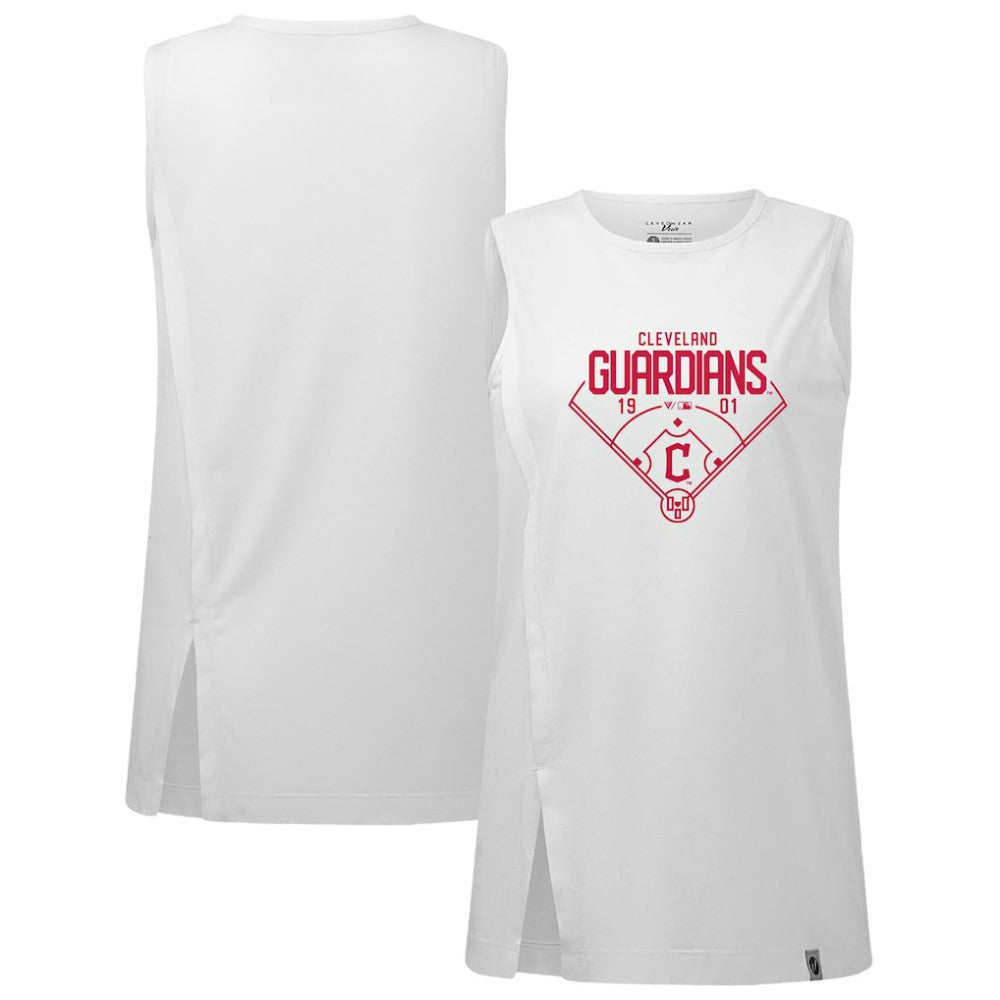 MLB Cleveland Guardians Levelwear Women's Influx Home Field Tank Top