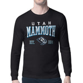 NHL Black Utah Mammoth Starter Retro Graphic Long Sleeve T-Shirt